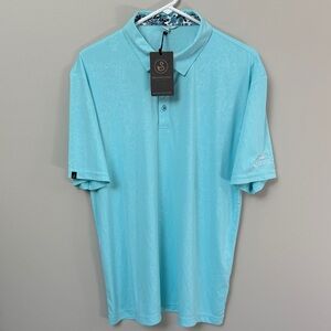 Swannies Ehrman Golf Polo Aqua Corona Large NWT